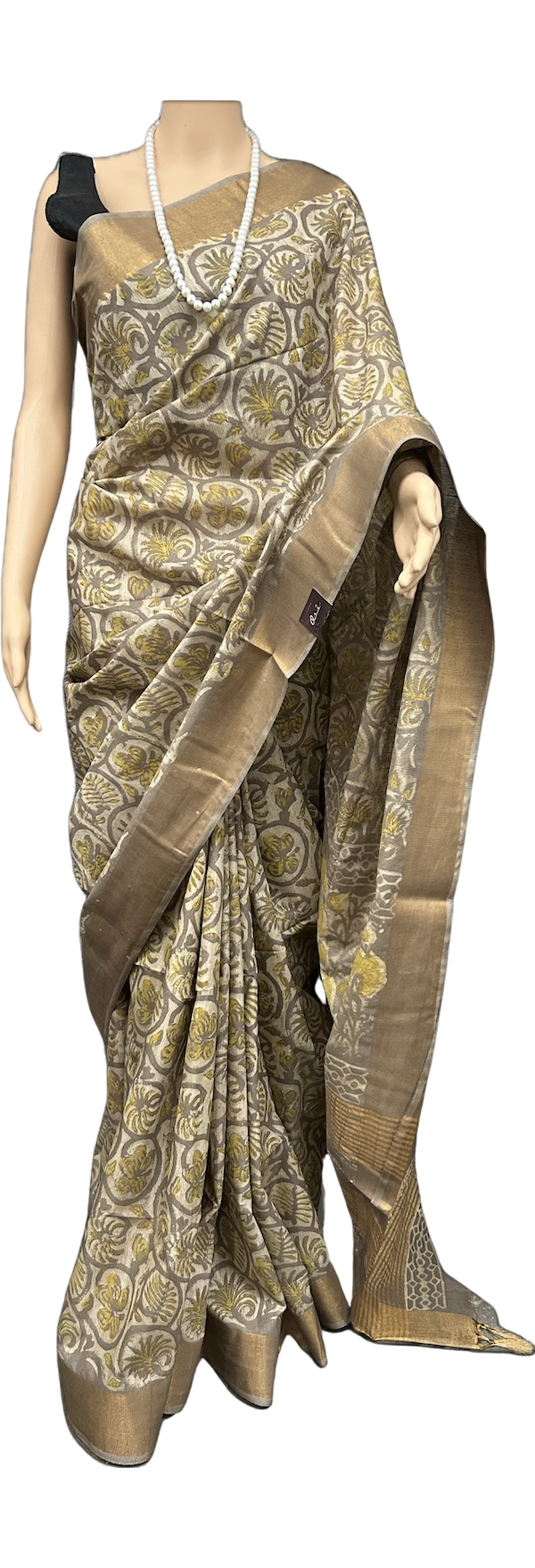 SILK COTTON HAND BLOCK PRINT SAREE