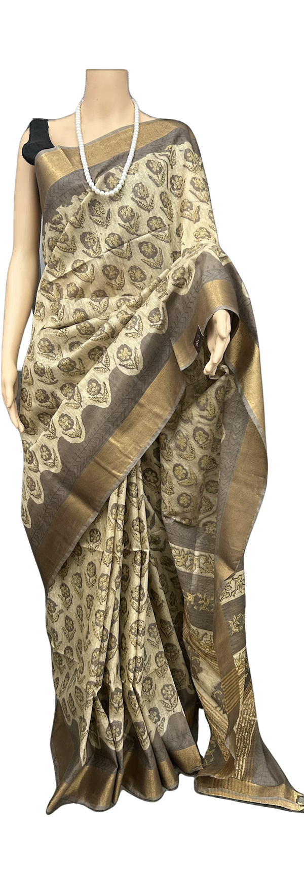 SILK COTTON HAND BLOCK PRINT SAREE