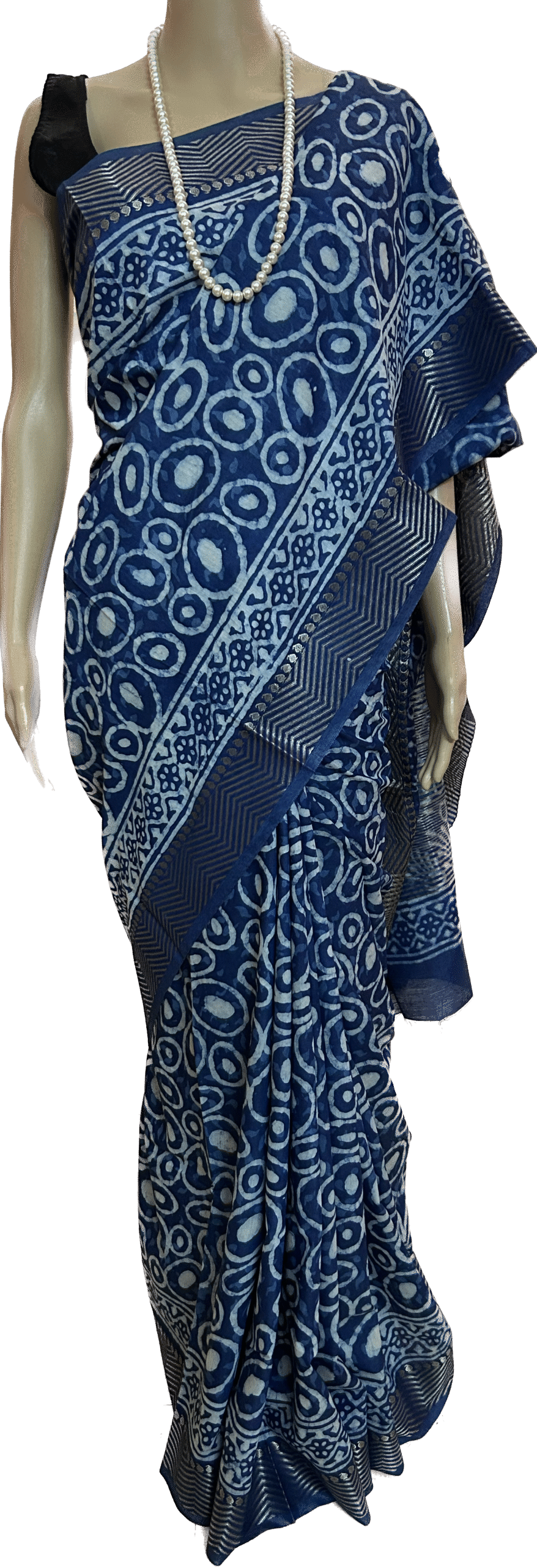 SEMI SILK SAREE HAND BLOCK PRINT