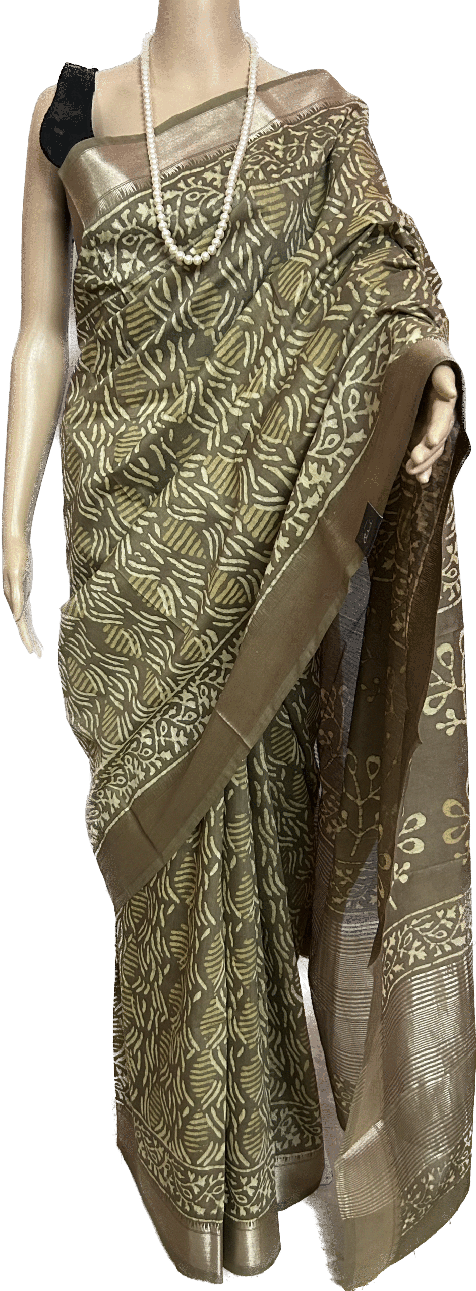 SEMI SILK SAREE - HAND BLOCK PRINT