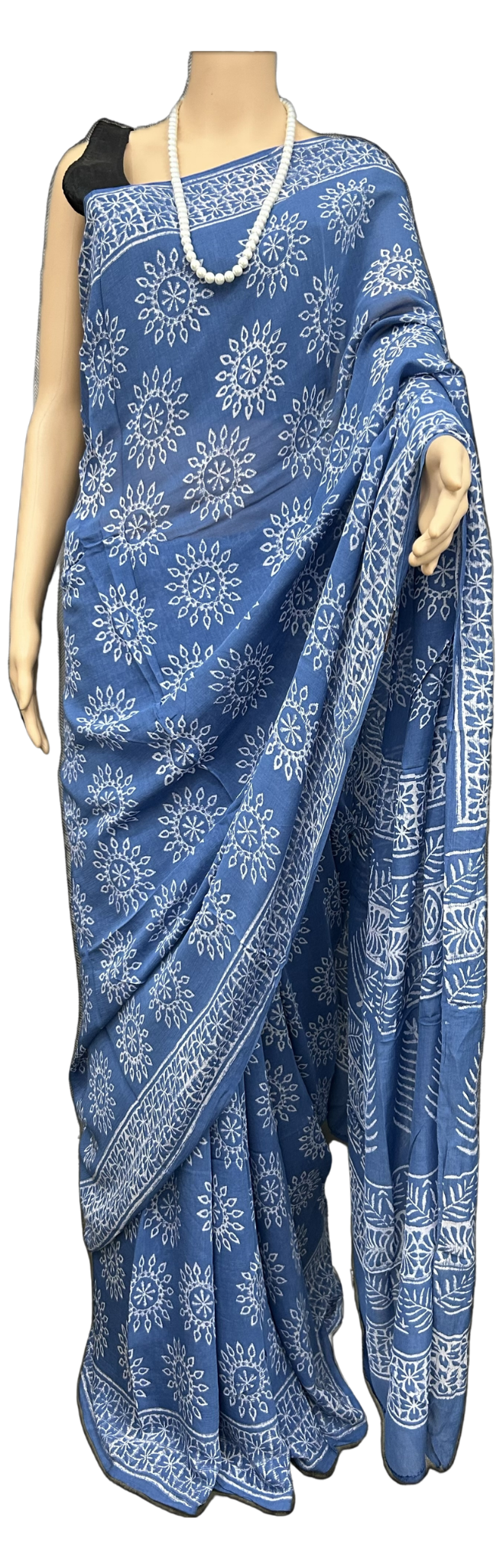 CHIFFON BLOCK PRINT SAREE