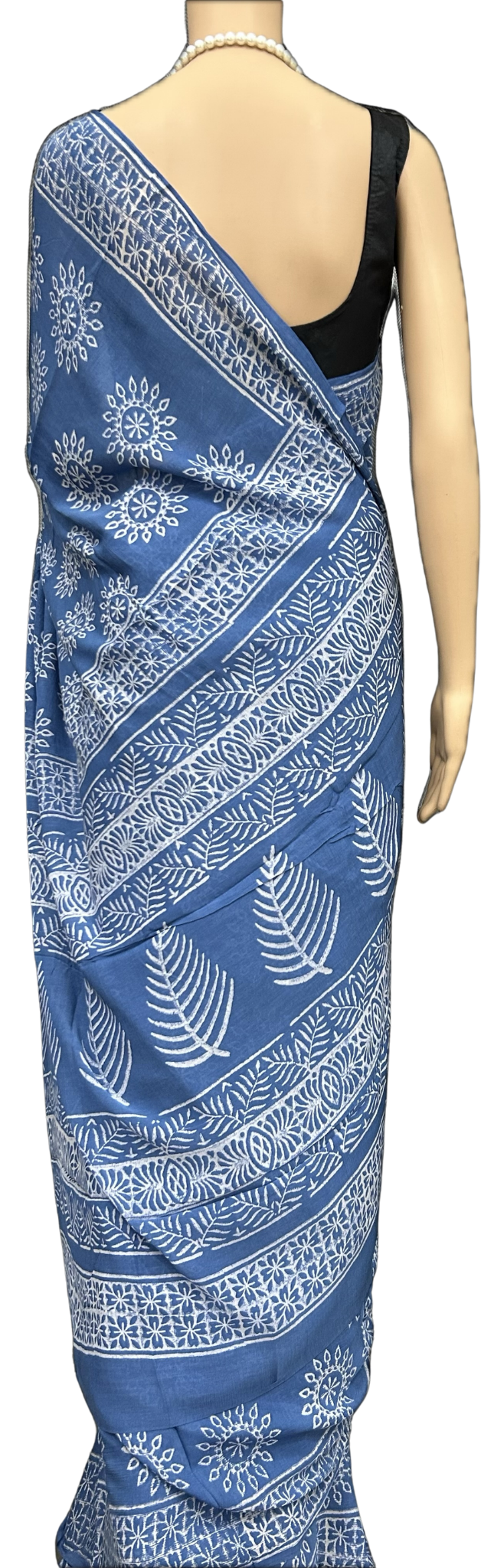 CHIFFON BLOCK PRINT SAREE - Image 2